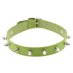 punk spiked studded leather collar