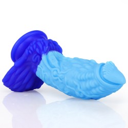 pangolin lifelike silicone dildo blue