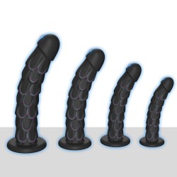 soft silicone fish scale anal butt plug